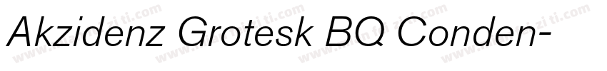 Akzidenz Grotesk BQ Conden字体转换